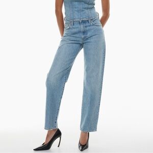 Aritzia Denim Forum Marlo High Rise Baggy Jean 7 Years Bleu Taboo Size 24